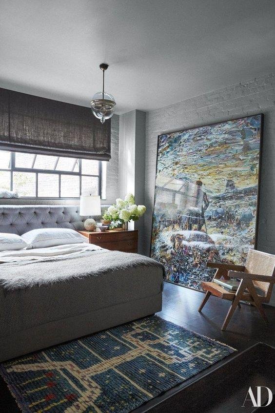 large art in small bedroom