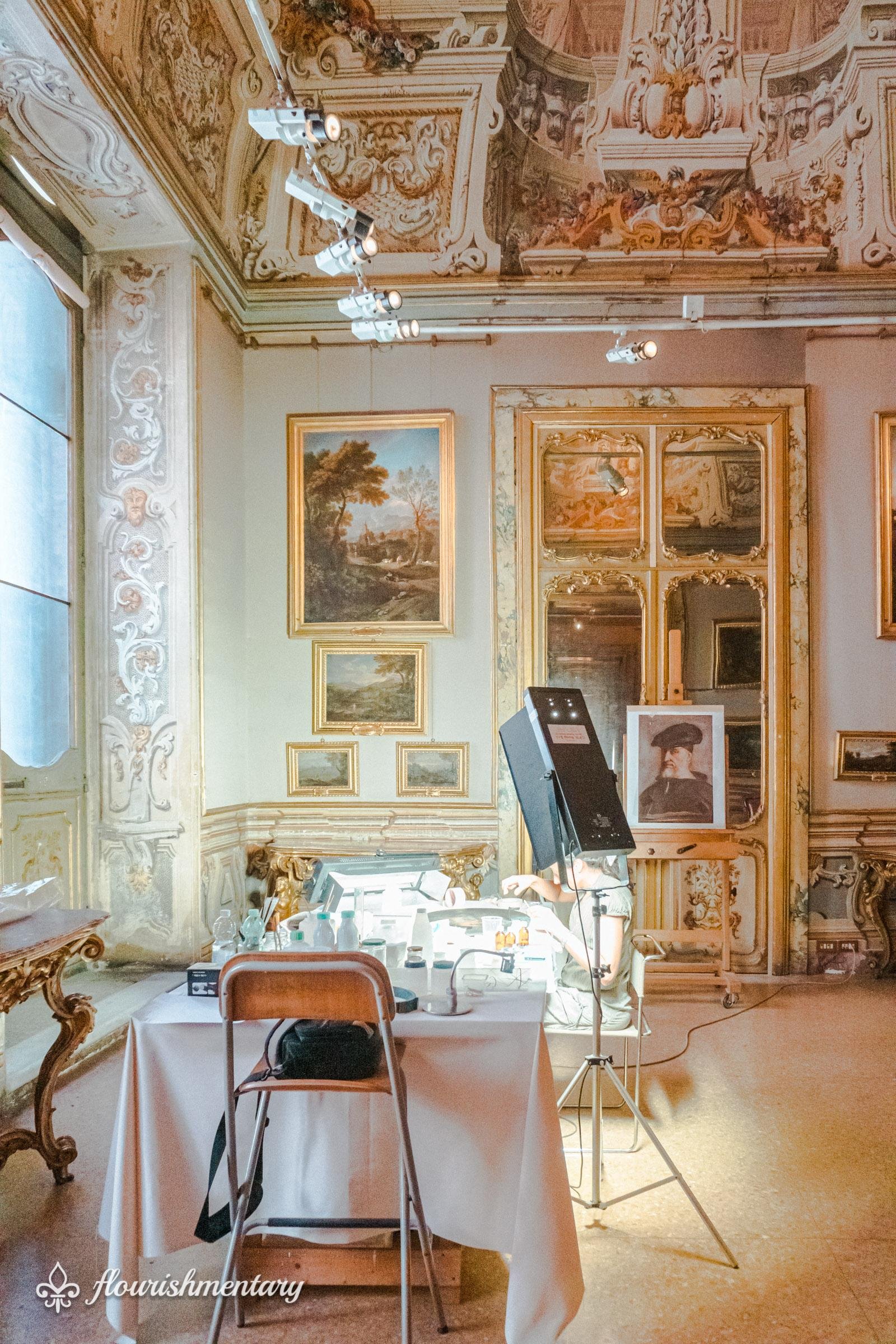 painting restoration Galleria Doria Pamphilj