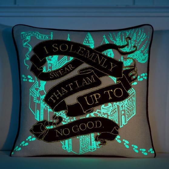 harry potter glow in the dark pillow decor