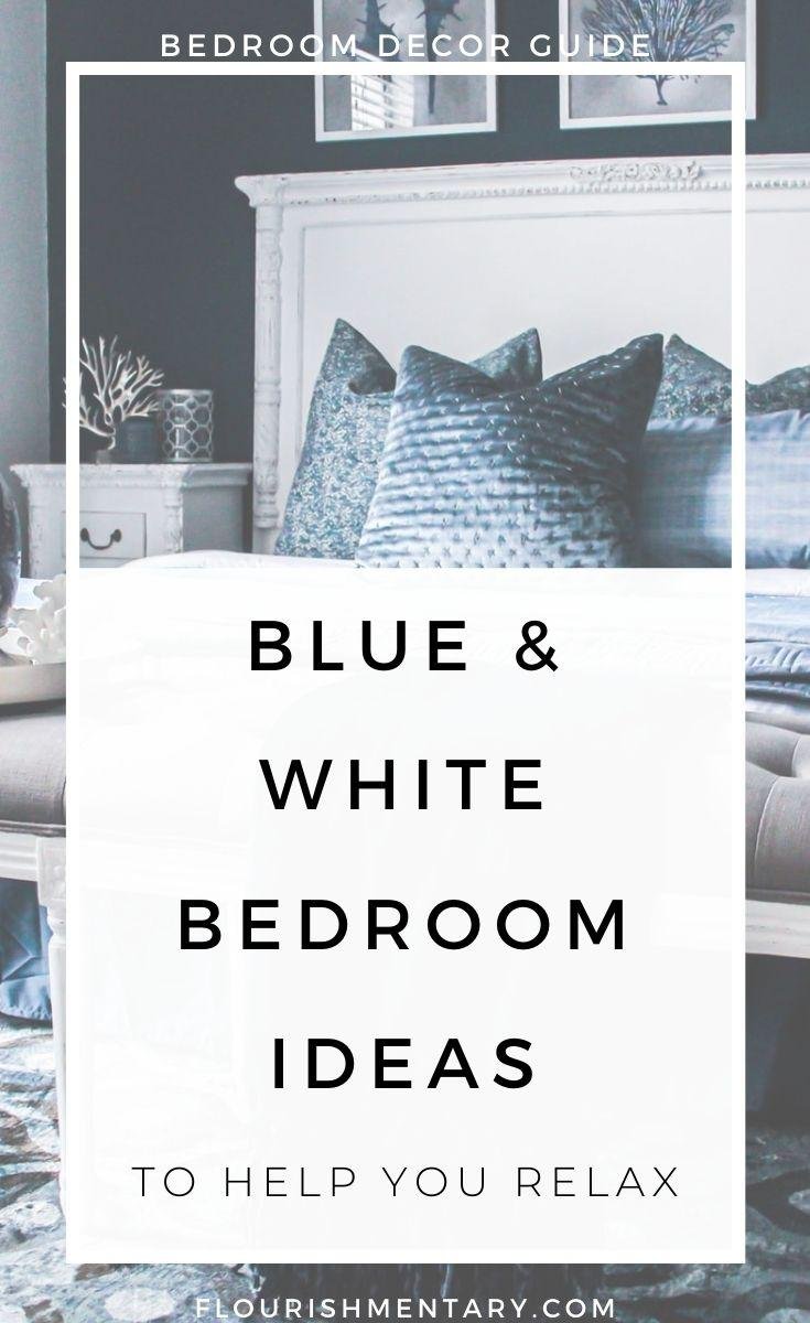 blue and white bedroom decor ideas